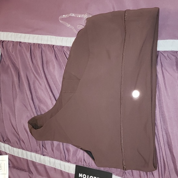 LULULEMON ALIGN ASYMMETRICAL BRA x peloton, New with tags, brown size 10 - Picture 4 of 5